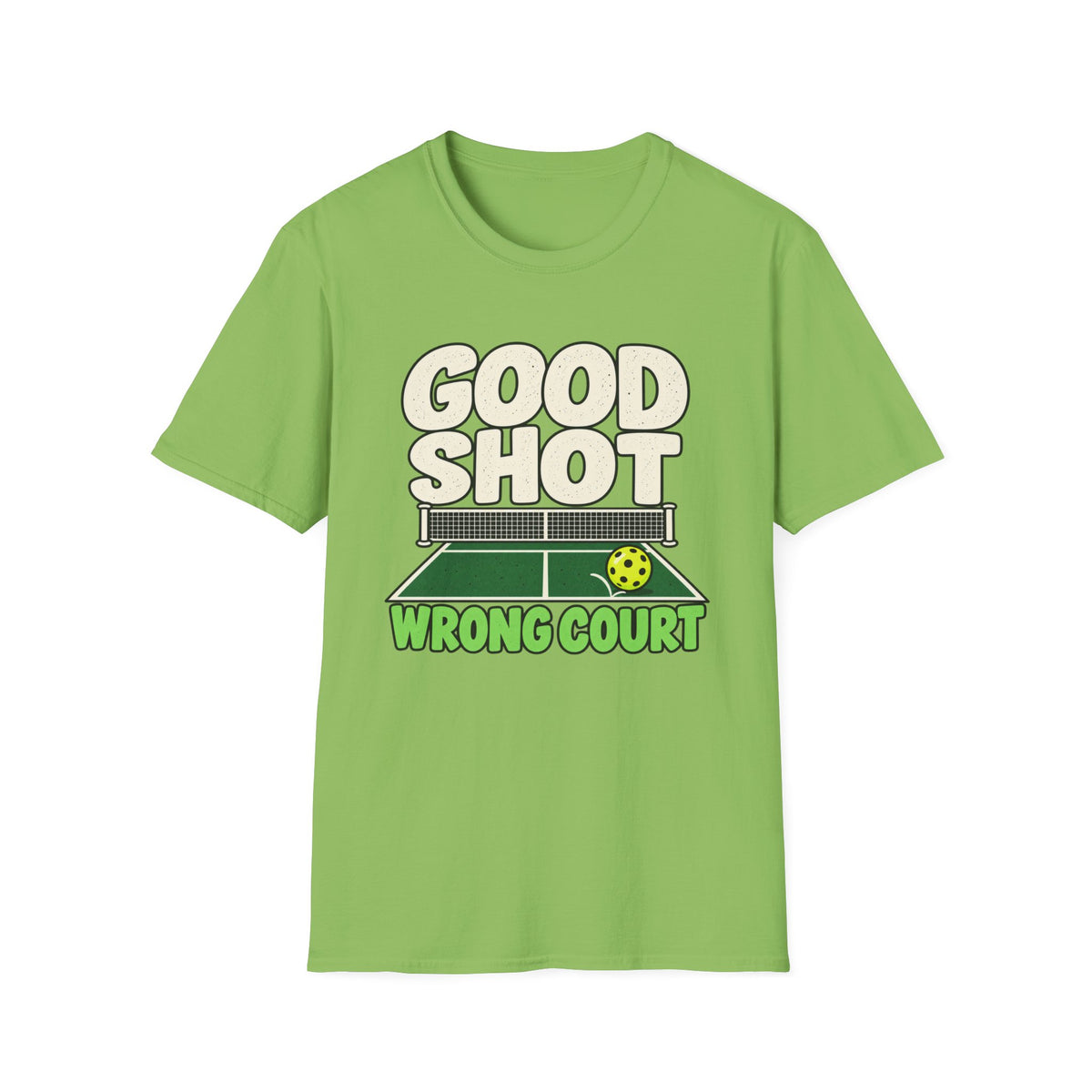 Good Shot Wrong Court Pickleball T-Shirt