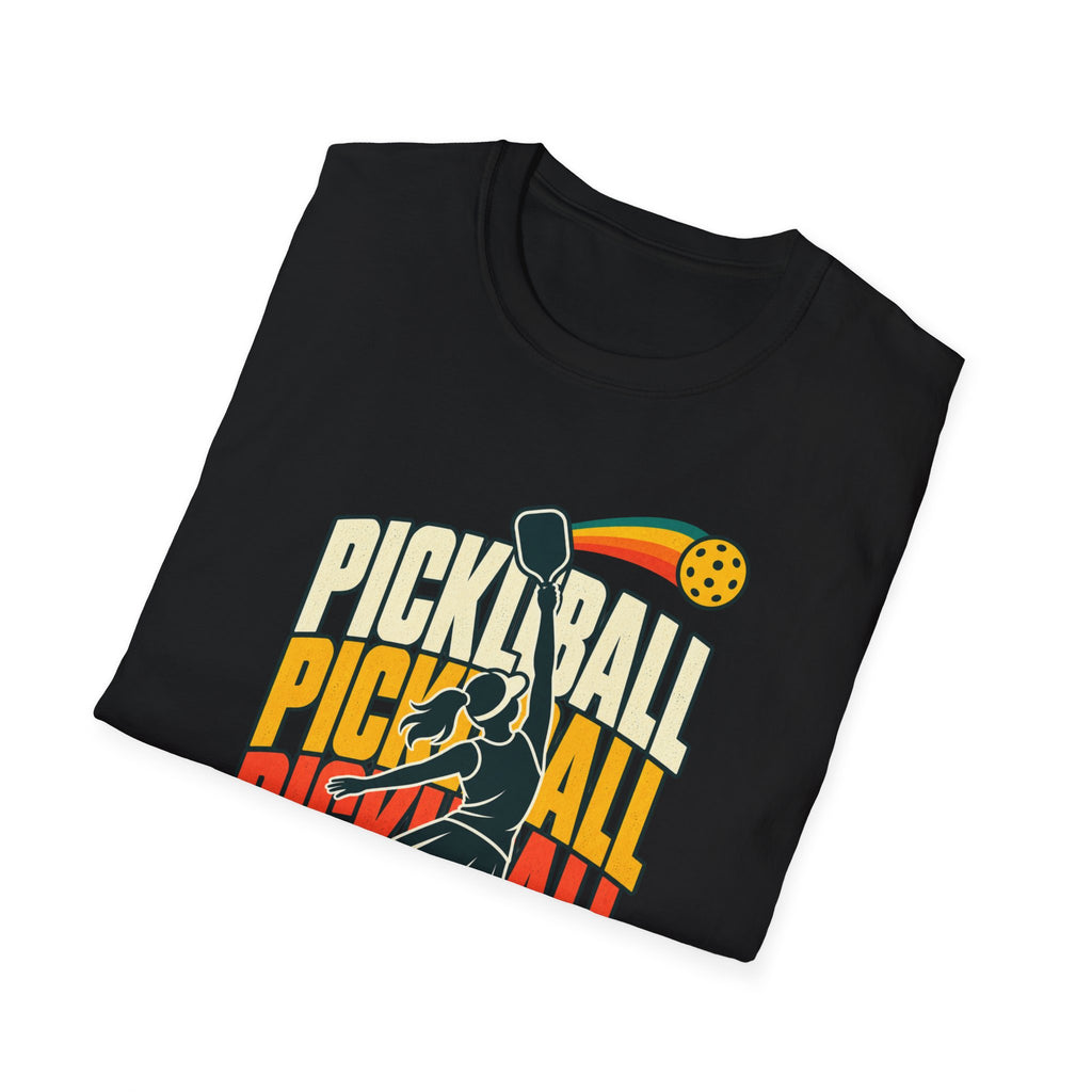 Pickleball with a player T-shirt