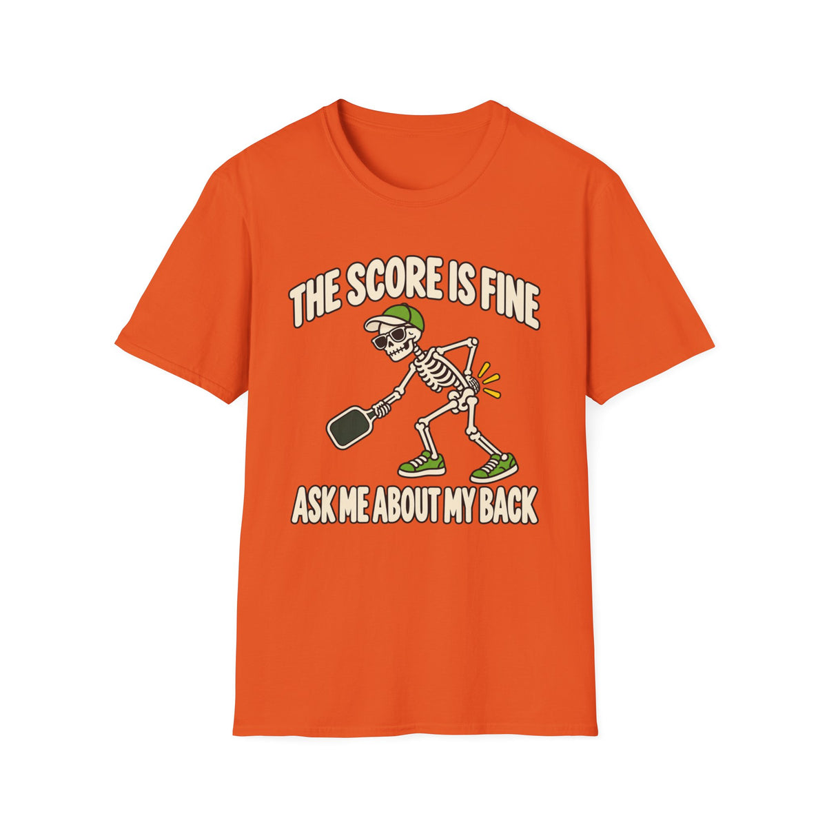 The score is fine, ask me about my back T-shirt