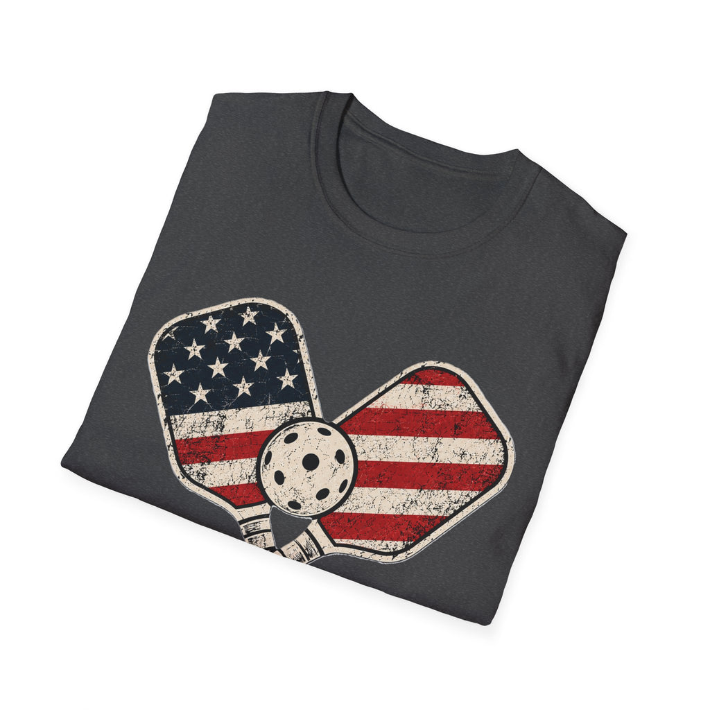 Pickleball Paddles USA Flag T-Shirt