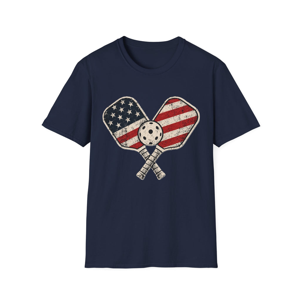 Pickleball Paddles USA Flag T-Shirt