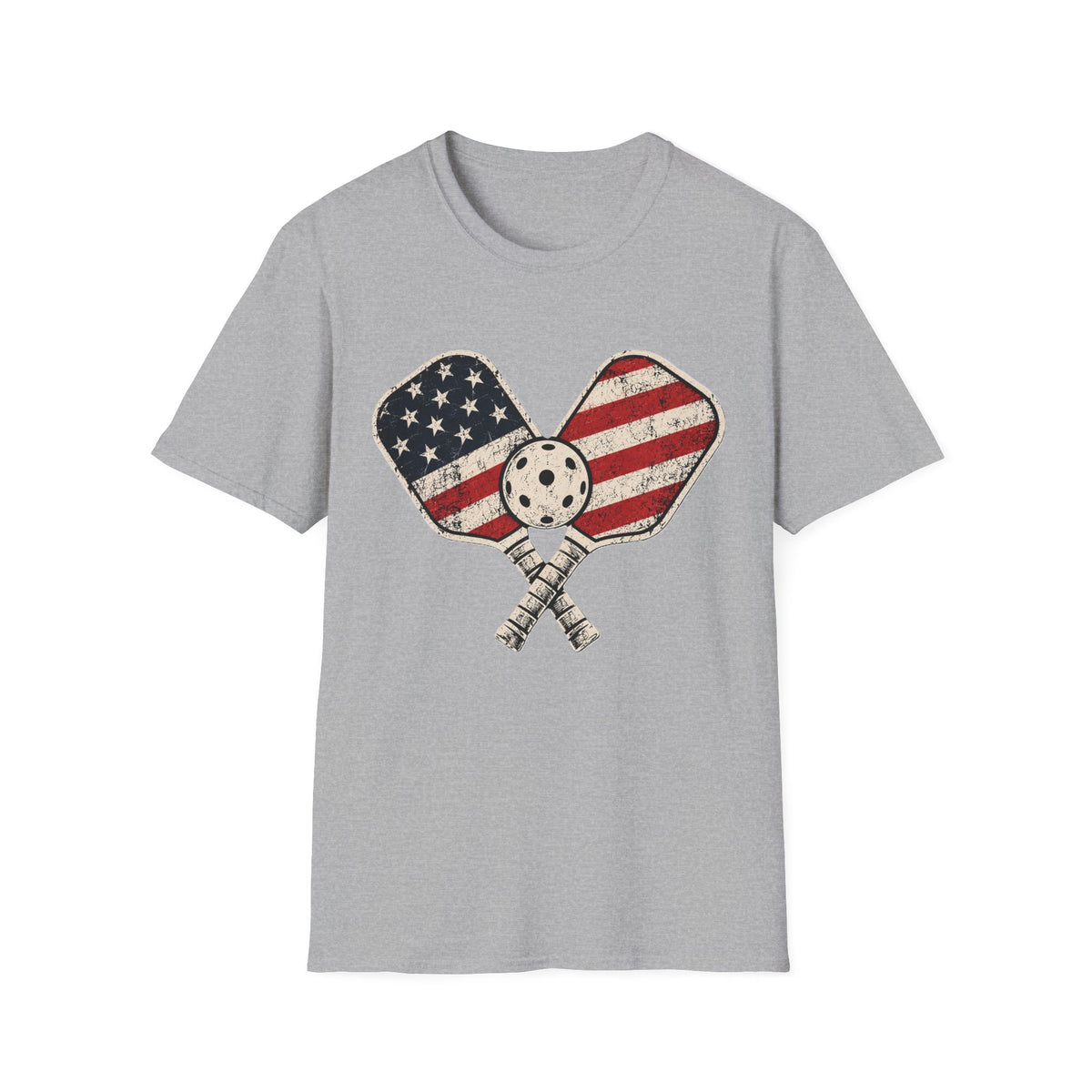 Pickleball Paddles USA Flag T-Shirt