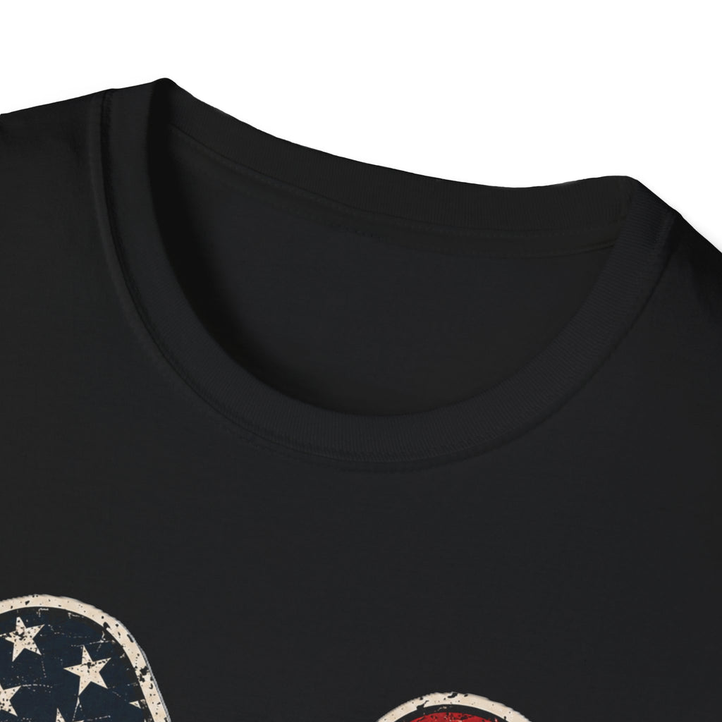 Pickleball Paddles USA Flag T-Shirt