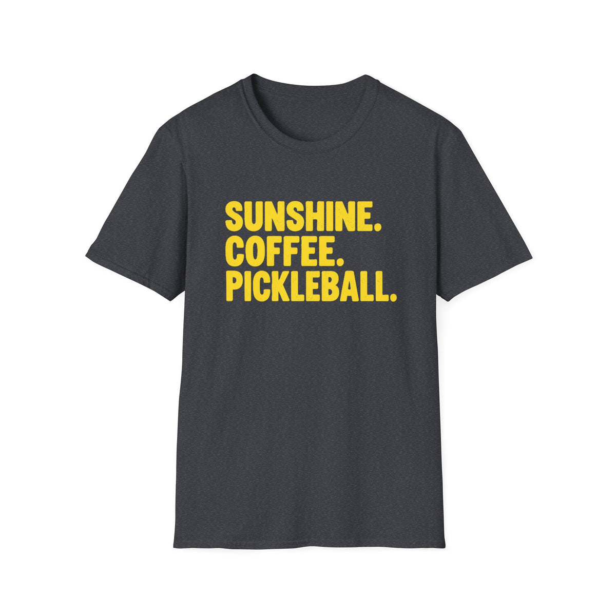 Sunshine, coffee, pickleball T-shirt
