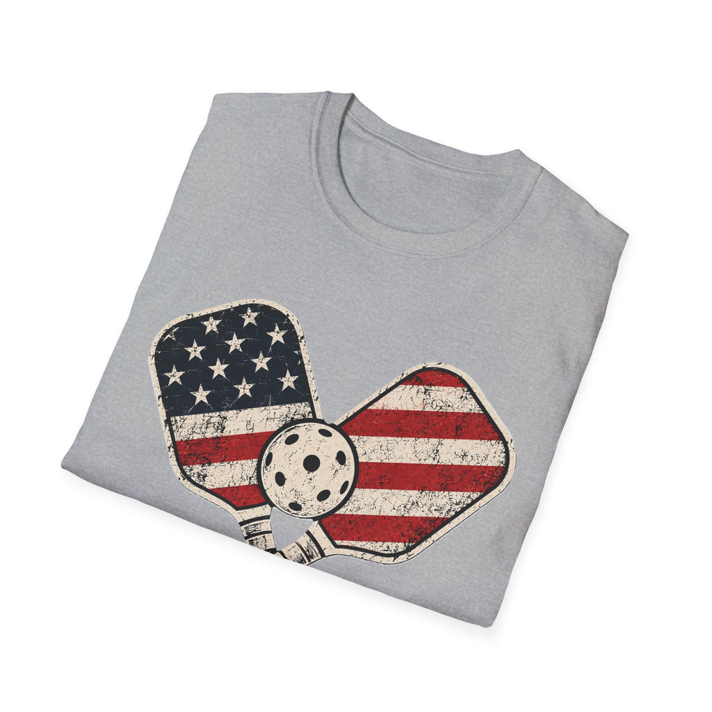 Pickleball Paddles USA Flag T-Shirt