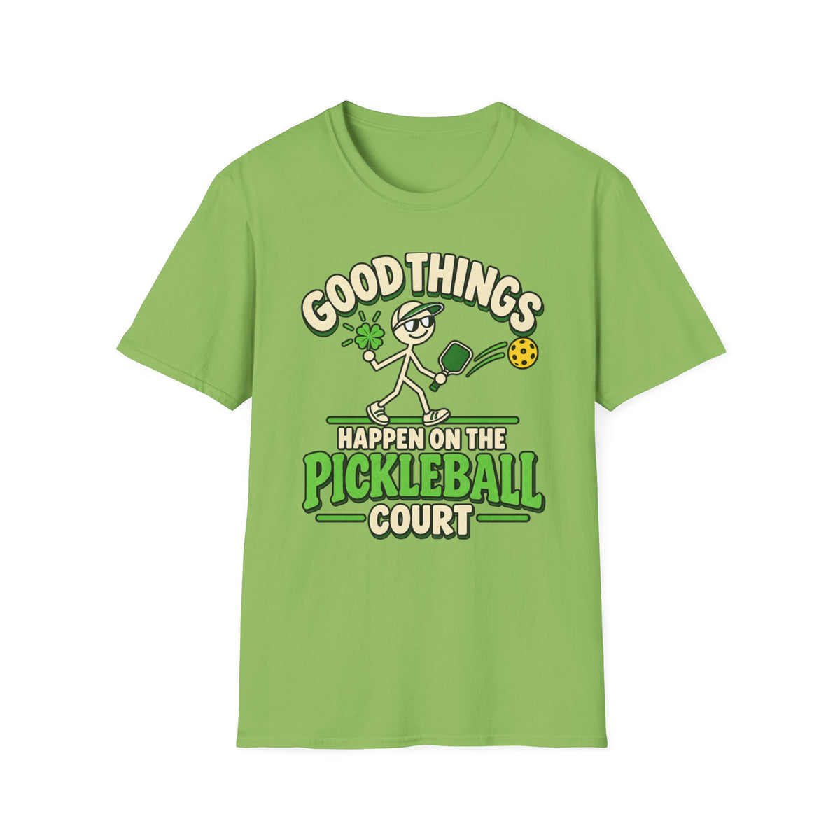 Good Things Happen on the Pickleball Court T-shirt