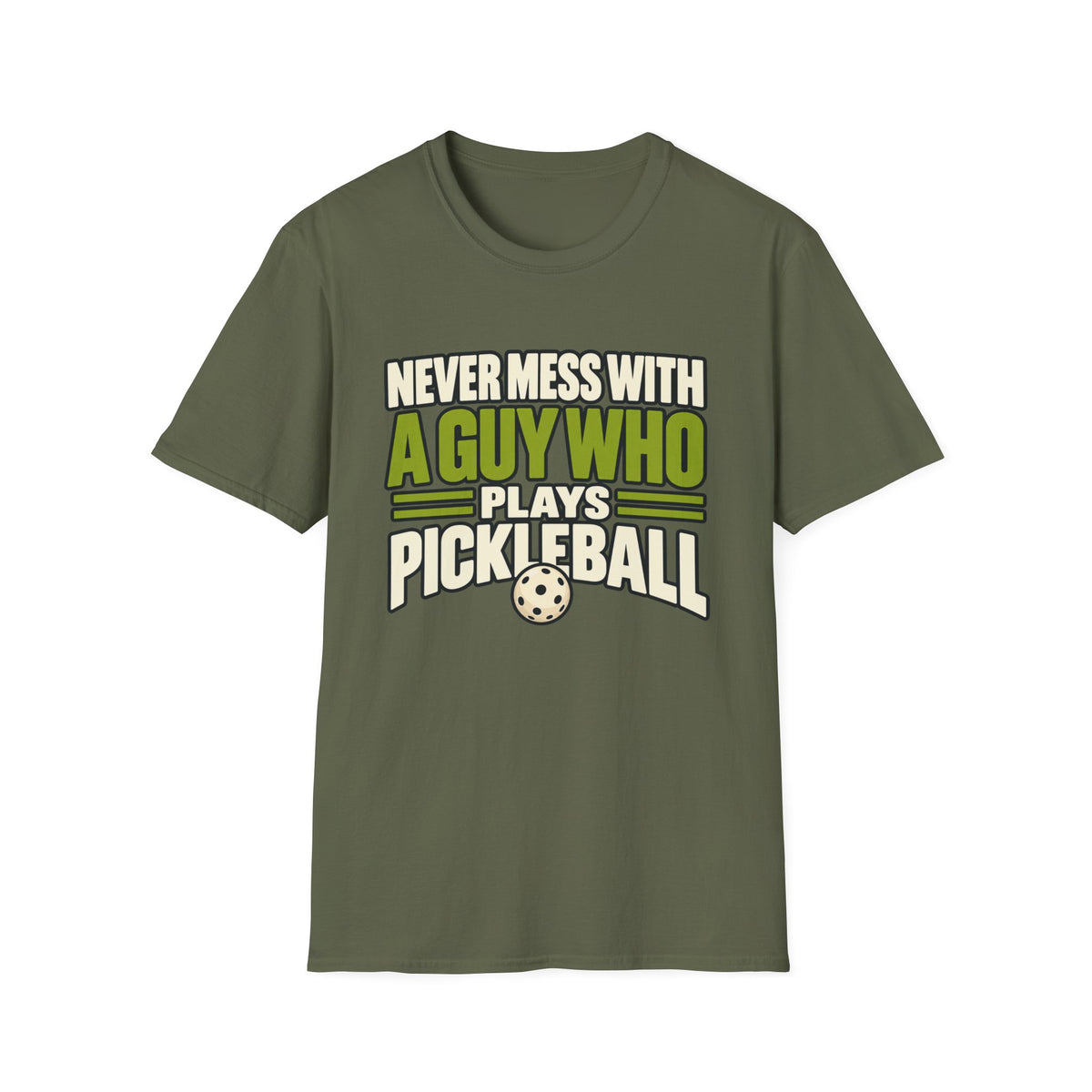 Never mess with a guy who plays pickleball T-shirt
