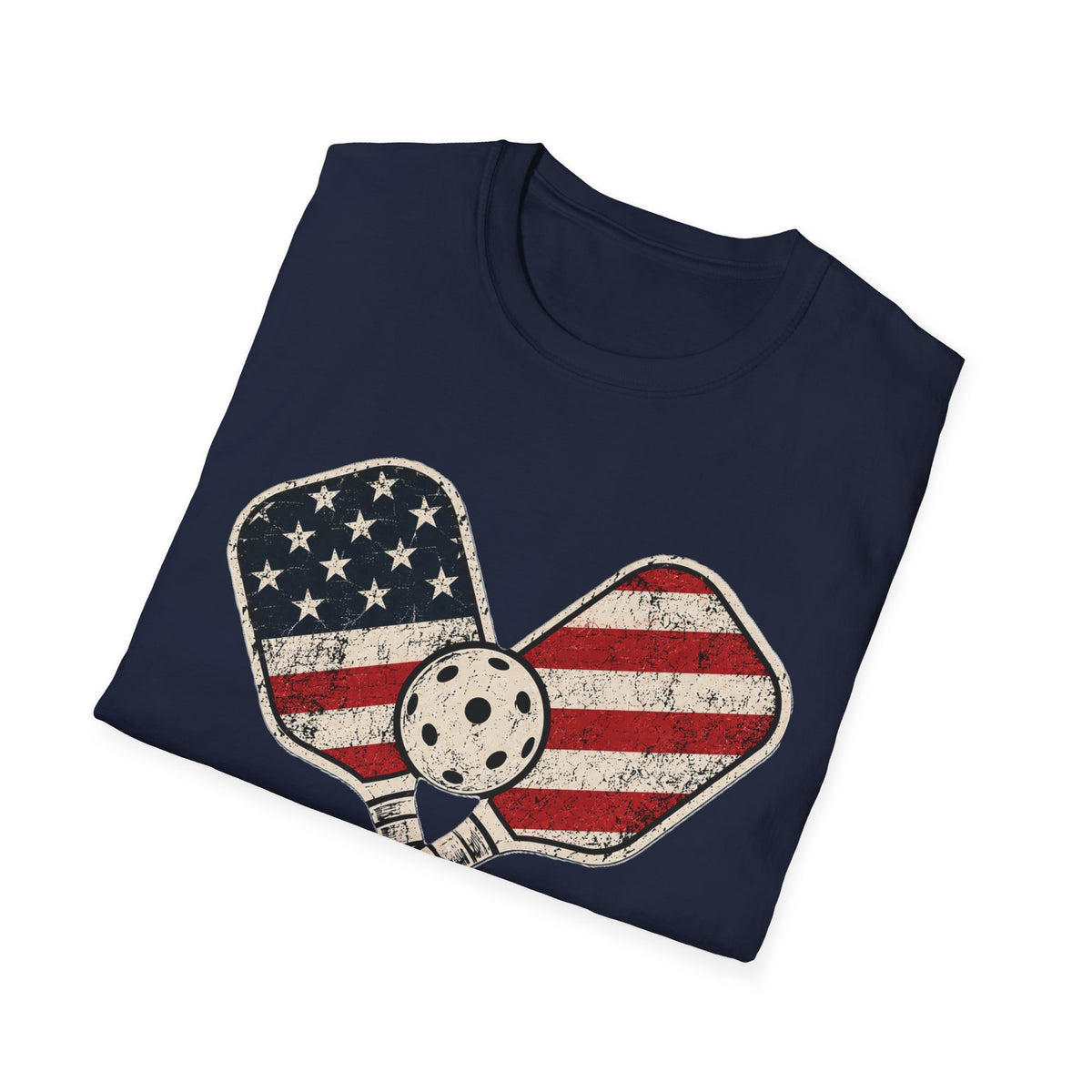 Pickleball Paddles USA Flag T-Shirt