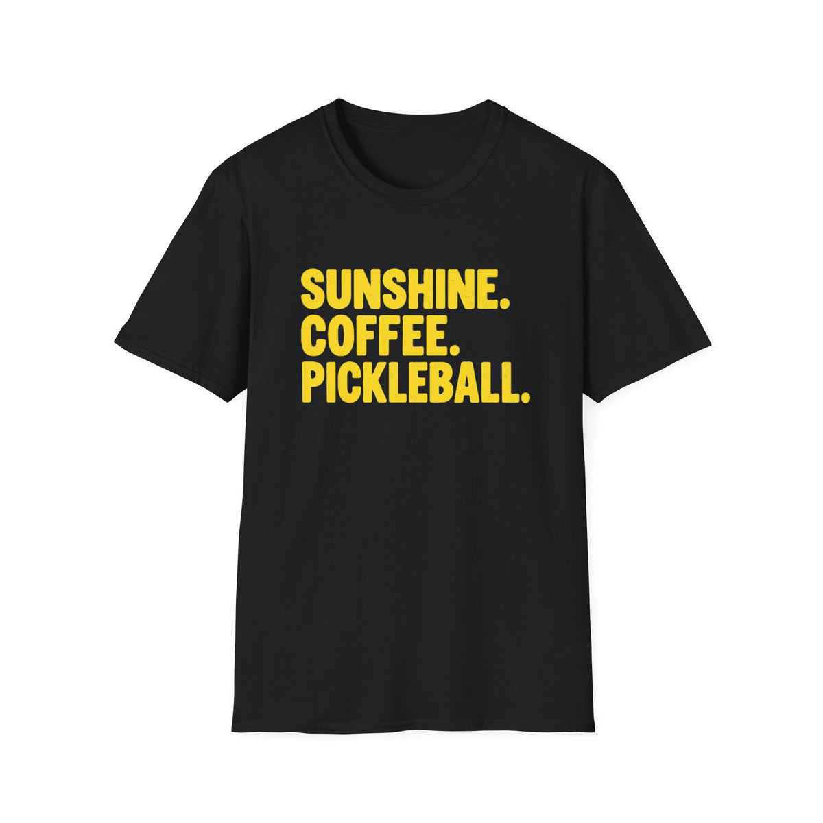 Sunshine, coffee, pickleball T-shirt