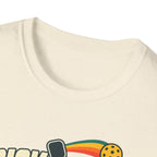 Pickleball with a player T-shirt