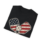 Pickleball Paddles USA Flag T-Shirt