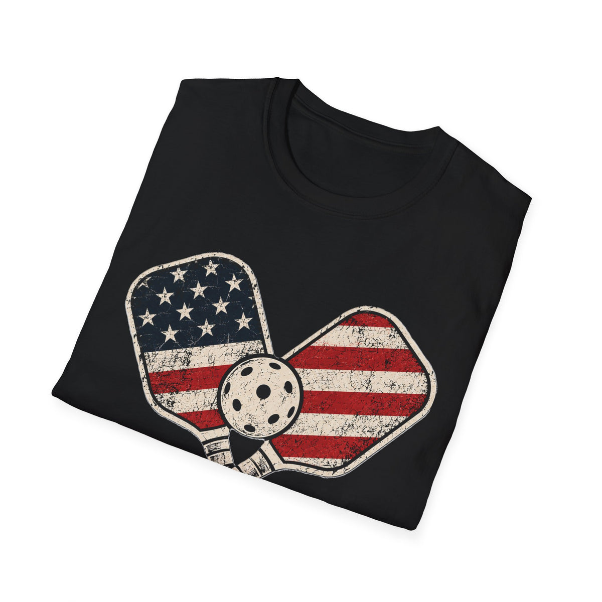 Pickleball Paddles USA Flag T-Shirt