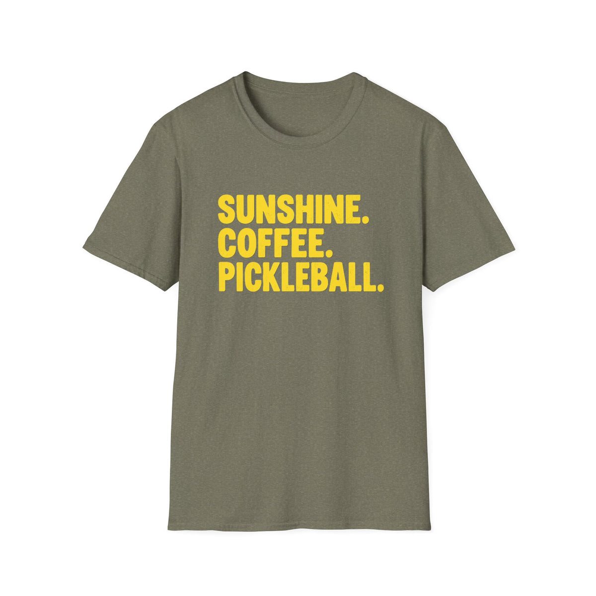 Sunshine, coffee, pickleball T-shirt
