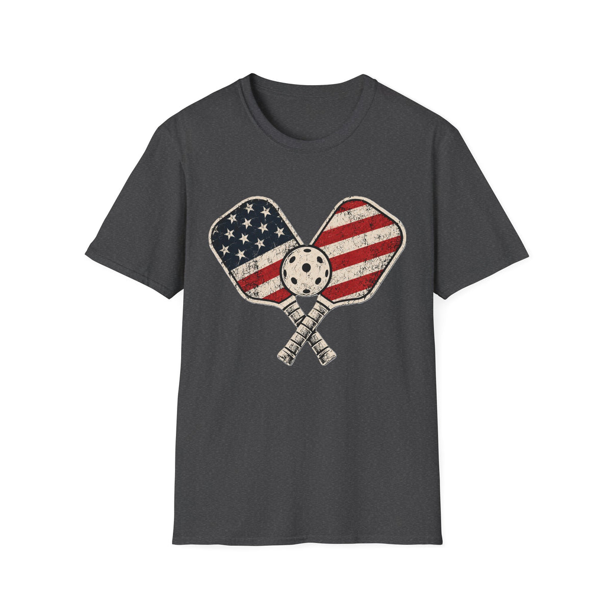 Pickleball Paddles USA Flag T-Shirt