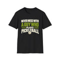 Never mess with a guy who plays pickleball T-shirt