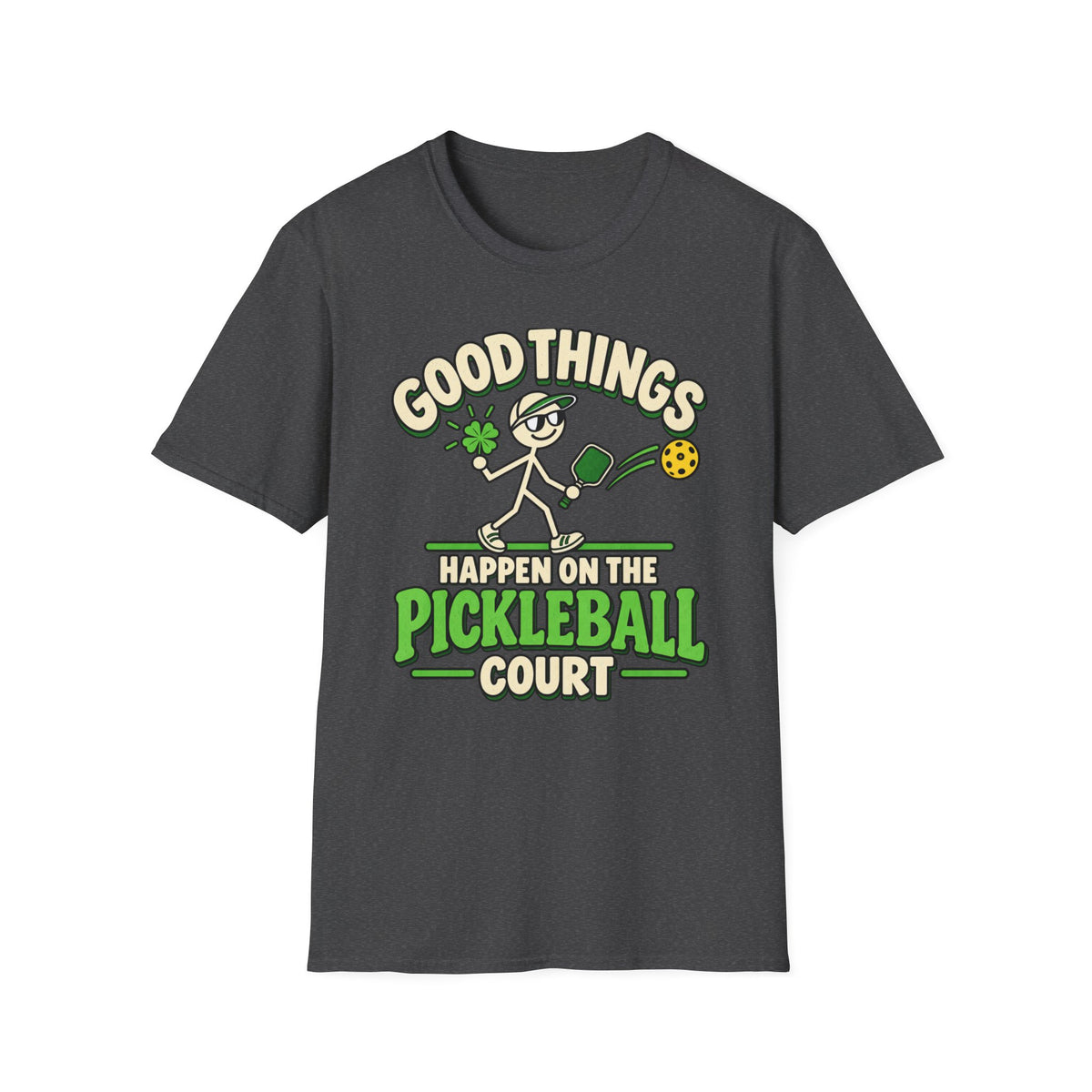 Good Things Happen on the Pickleball Court T-shirt