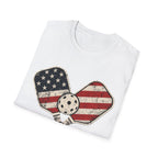 Pickleball Paddles USA Flag T-Shirt